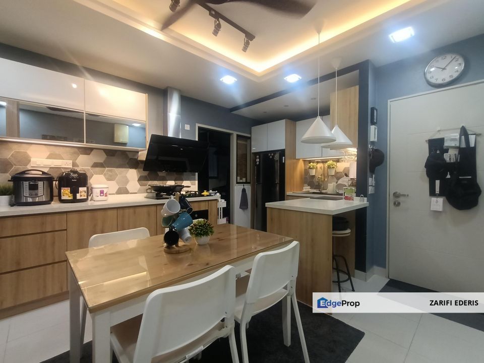 "Wow‼️ rumah cantik & moden, SIAP RENO CANTIK BEDESING🔥. PANGSAPURI DE KIARA SETIA ALAM Shah Alam For Sale, Selangor, Shah Alam