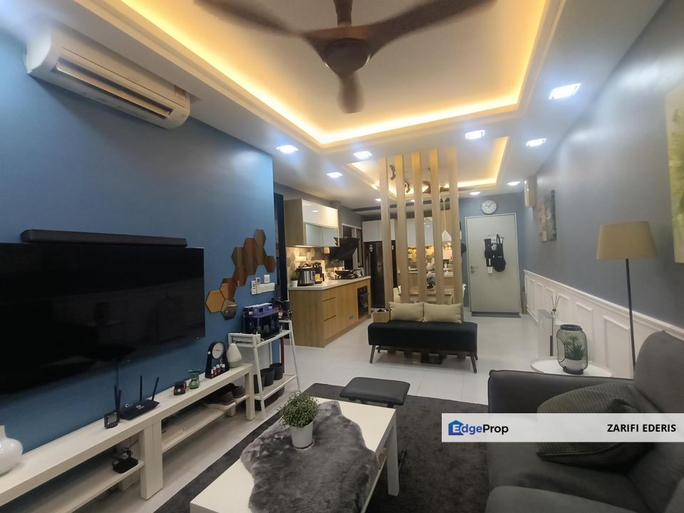 "Wow‼️ rumah cantik & moden, SIAP RENO CANTIK BEDESING🔥. PANGSAPURI DE KIARA SETIA ALAM Shah Alam For Sale, Selangor, Shah Alam