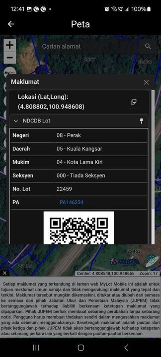 Tanah 1.98ekar Kota Lama Kiri Kuala Kangsar Perak l Individual Title, Perak, Ipoh