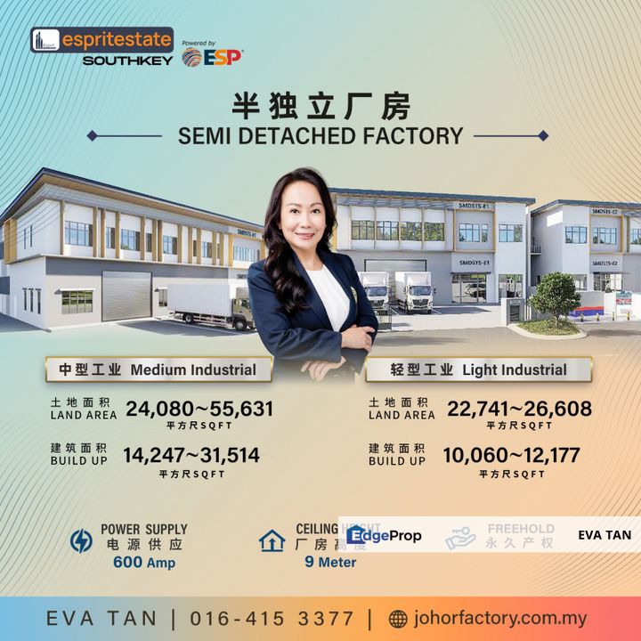Skudai, Impian Emas Brand New Semi-D Factory for sale or rent, Johor, Johor Bahru