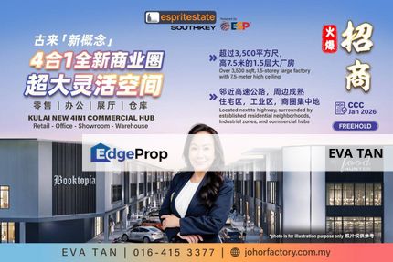 Kulai Indahpura Newly 1.5 Storey Terrace Retails Factory/Warehouse, Johor, Kulai