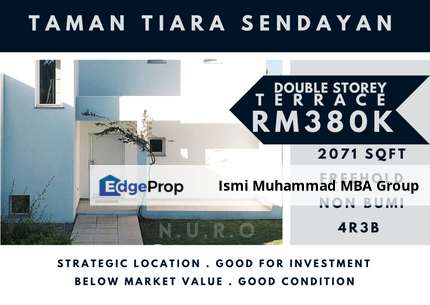 [ BELOW MV ] 2 Storey Terrace @ Taman TIARA SENDAYAN FOR SALE, Negeri Sembilan, Seremban