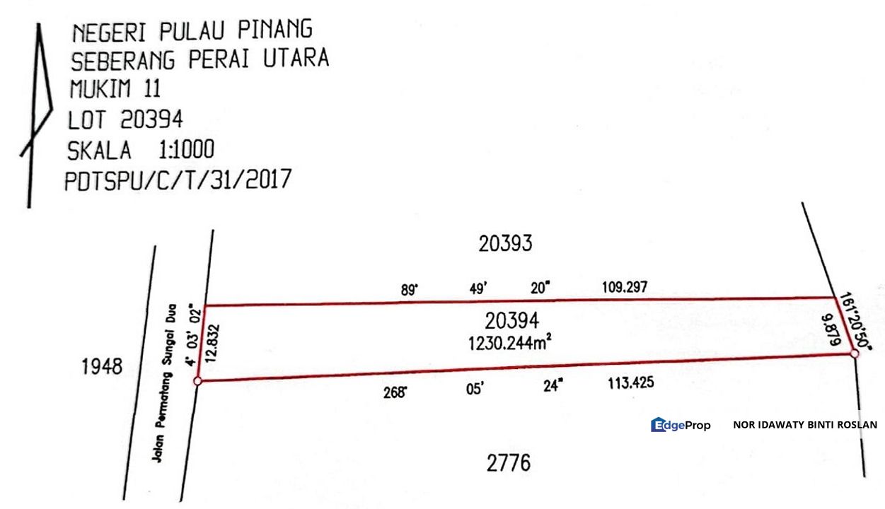 Tanah Geran Individu di Permatang Buluh, 13220 Kepala Batas, Pulau Pinang, Penang, Kepala Batas