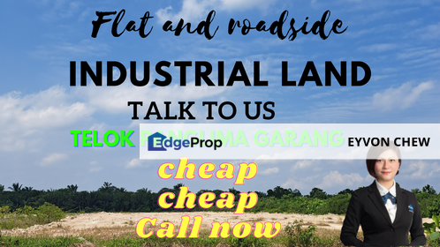 Cheap & nice roadside industrial land good investment & own use, Selangor, Telok Panglima Garang