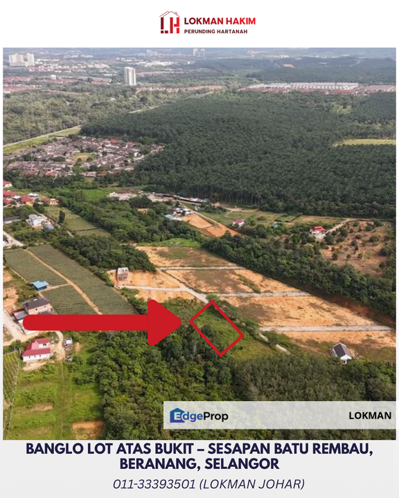 BANGLO LOT ATAS BUKIT – SESAPAN BATU REMBAU, BERANANG, SELANGOR, Selangor, Beranang