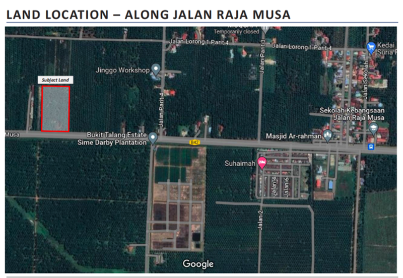 (5 Acres) Kampung Raja Musa Kuala Selangor