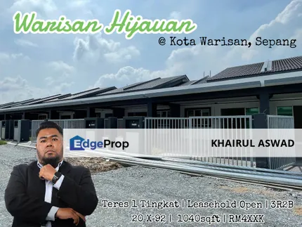 Rumah Teres 1 Tingkat di Kota Warisan, Sepang, Selangor for sale. , Selangor, Sepang