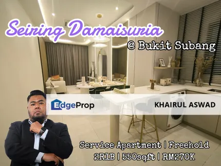 Service Apartment Seiring Damaisuria, Bukit Subang, Selangor for sale. , Selangor, Bukit Subang