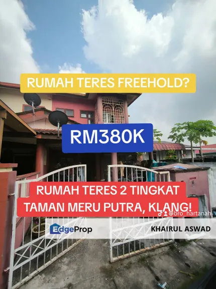 Rumah End Lot Teres 2 Tingkat Taman Meru Putra, Klang, Selangor , Selangor, Klang