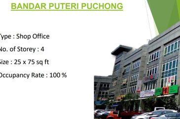 4 storey shop office for sale in Bandar Puteri Puchong Selangor