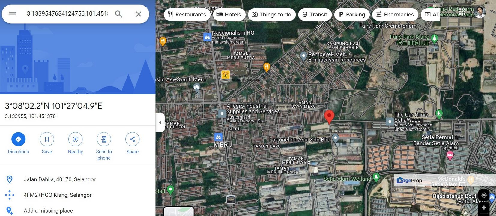 Agricultural land for sale in Meru Klang Selangor Malaysia, Selangor, Klang