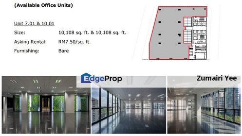 office unit for rent at Menara Hap Seng Jln. P.Ramlee KLCC, Kuala Lumpur, KLCC