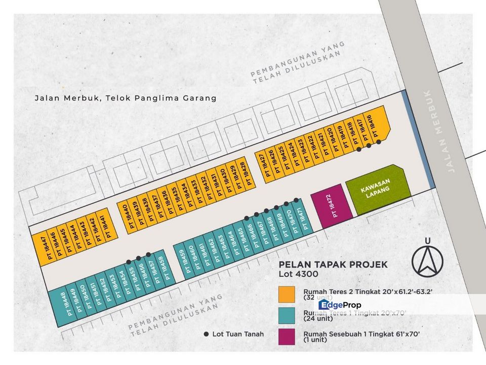 PROJEK PERUMAHAN BARU RUMAH TERES 2-TINGKAT Jalan Merbuk, Telok Panglima Garang, Selangor, Telok Panglima Garang