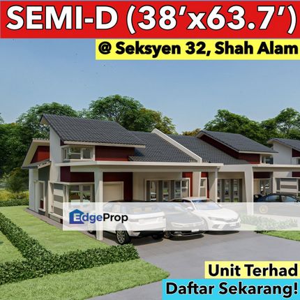 20 MINIT KE BANDAR SHAH ALAM PROJEK PERUMAHAN BARU  RUMAH BERKEMBAR 1-TINGKAT BUKIT NAGA, SEKSYEN 32, SHAH ALAM, Selangor, Shah Alam