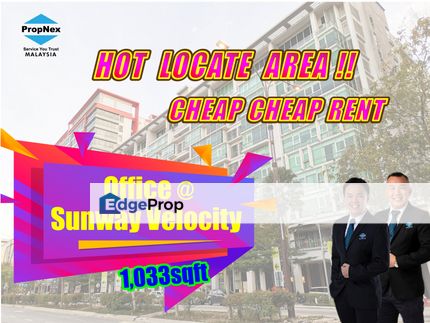 Super Cheap Office for Rent at Sunway Velocity, Cheras, Kuala Lumpur, Cheras