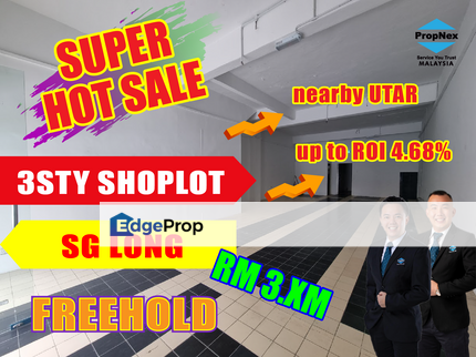 Hot Sale!! 3 Sty Shoplot For Sale@Sg Long near UTAR, Selangor, Cheras