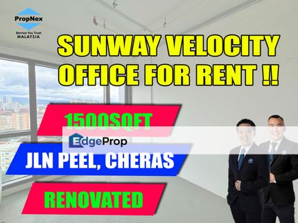 Hot Rent Area@Sunway Velocity Office, Jalan Peel, Sg Besi, Cheras, Kuala Lumpur, Cheras