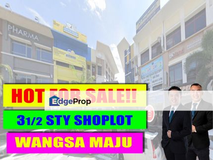 3.5 sty shoplot For Sale, ROI 6% @Pusat Bandar Wangsa Maju, Kuala Lumpur, Wangsa Maju