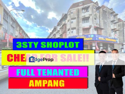 ROI 4.2%, Fully Tenanted 3 Storey Shop Lot  @ Taman Putra Ampang, Kuala Lumpur, Ampang