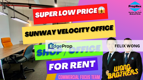 Super Cheap, Sunway Velocity Office For Rent, Cheras KL, Taman Maluri, Kuala Lumpur, Cheras