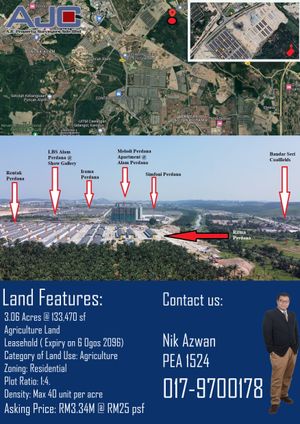 3 Acres of Development Land next to LBS Project, Bandar Puncak Alam ...