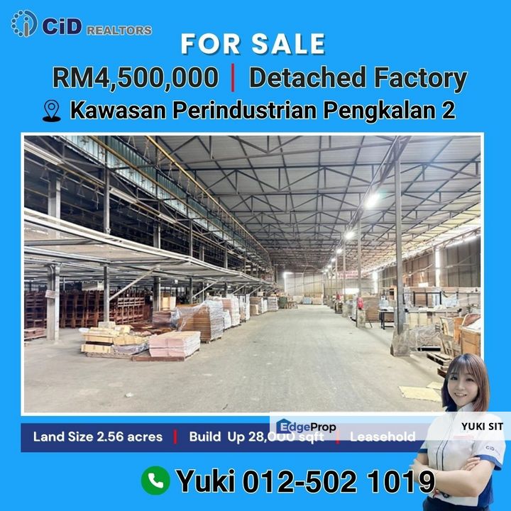 Perak Ipoh Kawasan Perindustrian Pengkalan 2 Detached Factory or Warehouse For Sale, Perak, Ipoh