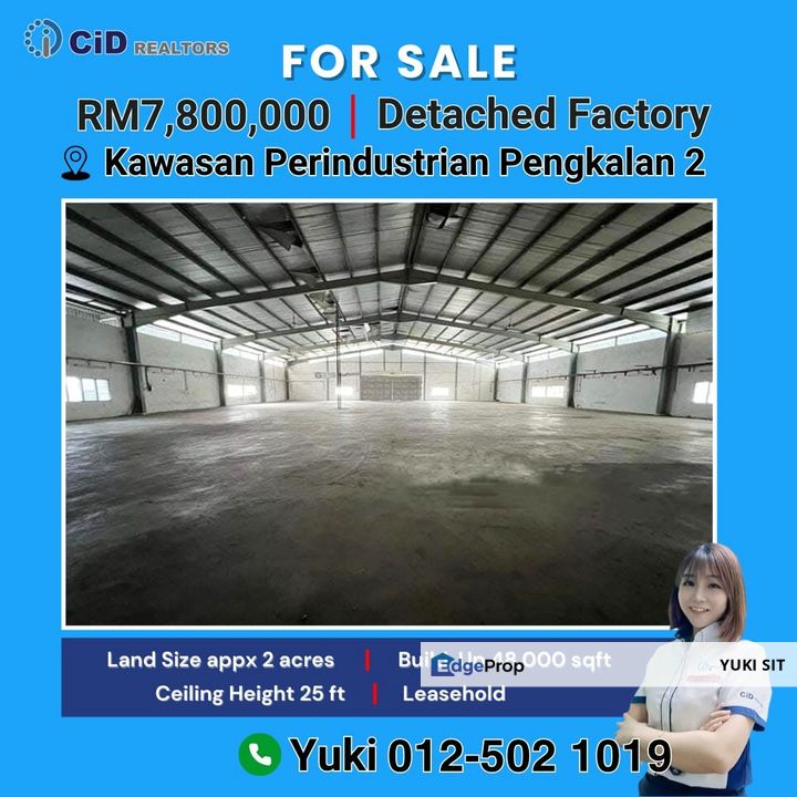 Ipoh Kawasan Perindustrian Pengkalan 2 Detached Factory or Warehouse For Sale, Perak, Ipoh