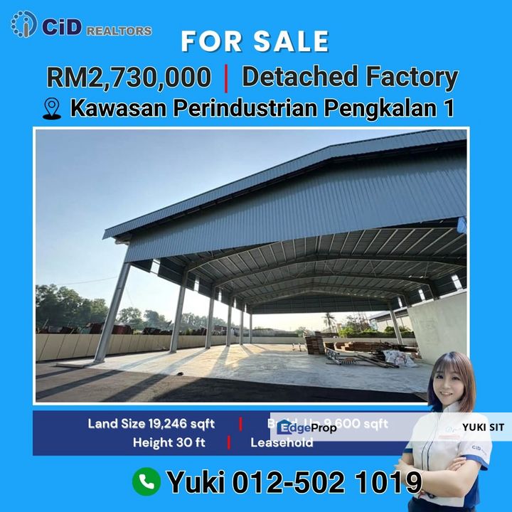 Ipoh Kawasan Perindustrian Pengkalan 2 Detached Factory or Warehouse For Sale, Perak, Ipoh