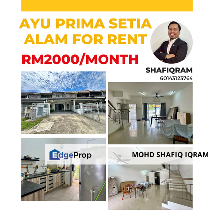 Ayu Prima Double Storey Freehold Double Storey Walking Distance to Surau, Selangor, Setia Alam/Alam Nusantara