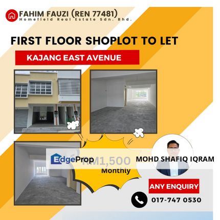First Floor Shoplot Kajang East Avenue, Selangor, Semenyih
