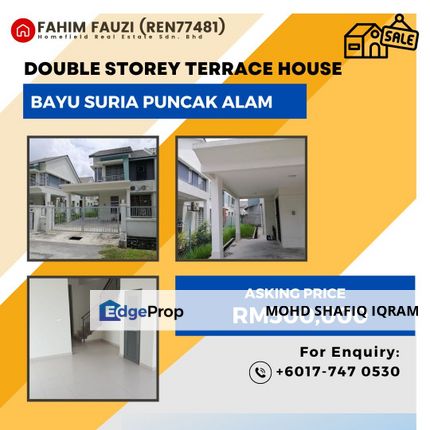 Semi D Cluster Bayu Suria Puncak Alam, Selangor, Bandar Puncak Alam