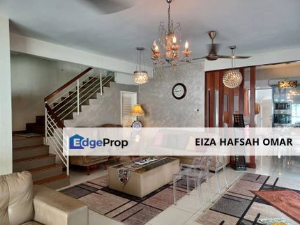 Partially furnished End Lot Double Storey Superlink For Sale , Selangor, Shah Alam