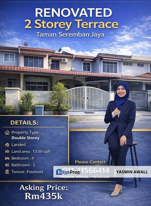 RENOVATED 2 Storey Terrace Taman Seremban Jaya, Negeri Sembilan, Seremban