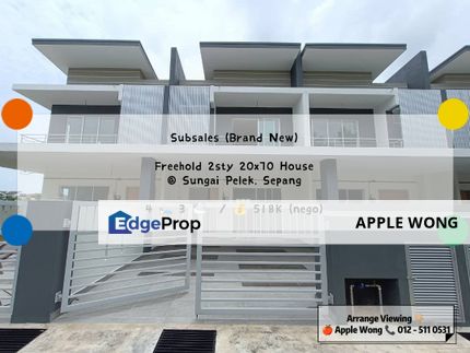 NEW Freehold 2sty 20x70 House @ Sungai Pelek, Sepang , Selangor, Sungai Pelek
