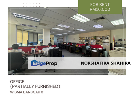 PARTIALLY FURNISHED Office, Wisma Bangsar 8, Bangsar, Kuala Lumpur, Bangsar