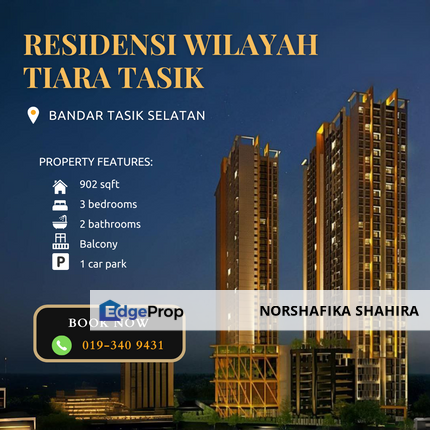 BALCONY + BIGGEST BUILT UP AREA Residensi Wilayah Tiara Tasik, Bandar Tasik Selatan, Kuala Lumpur, Bandar Tasik Selatan