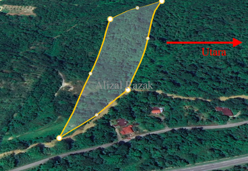 Sungai Kenering Perak - Tanah Pertanian untuk dijual [Tepi Sungai, 4.8 ekar]