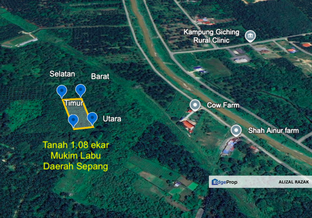 Tanah 1.08 ekar untuk dijual @ Kg Giching Mukim Labu Daerah Sepang [dekat Sg Labu], Selangor, Sepang