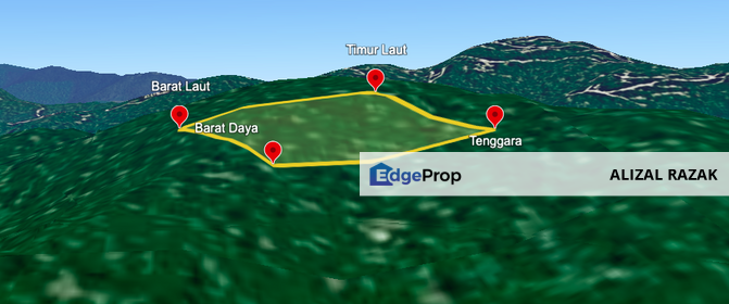 Kg Ulu Juaseh @ Kuala Pilah Negeri Sembilan - Tanah atas bukit 3.06 ekar untuk dijual, ada jalan, sempadan tanah cantik, Negeri Sembilan, Kuala Pilah