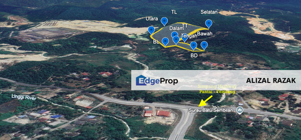 Tanah 16 ekar untuk dijual @ Jalan Pantai, Seremban - dekat dengan exit highway Temiang Pantai, Negeri Sembilan, Seremban