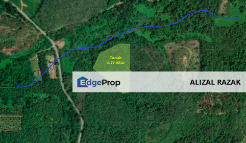 Tanah 10.63 ekar untuk dijual @ Peradong, Jelebu, Negeri Sembilan [300m dari jalan raya], Negeri Sembilan, Jelebu