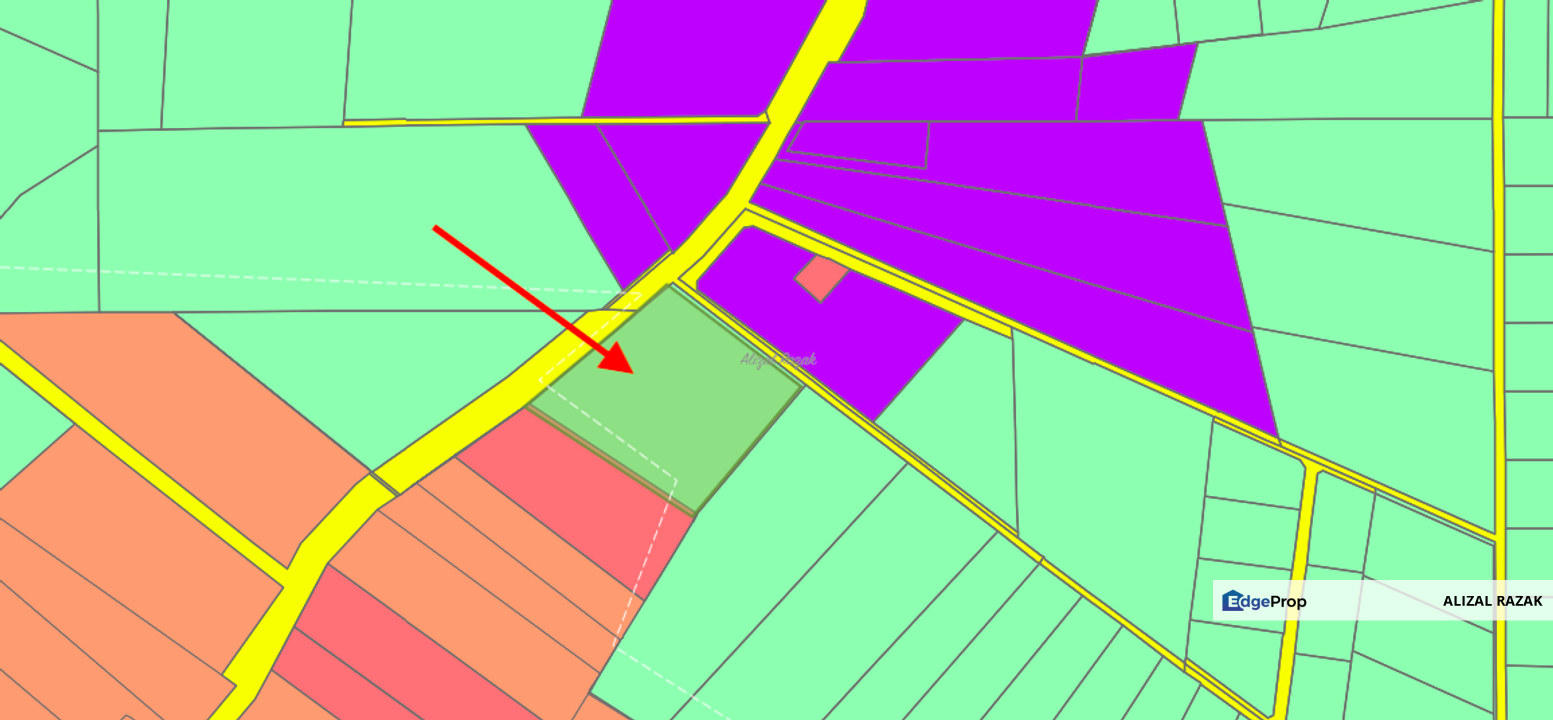 Tanah 6 ekar TEPI JALAN untuk dijual @ Serting Ulu, Jempol, Negeri Sembilan - keliling tanah zoning industri dan perumahan, Negeri Sembilan, Jempol