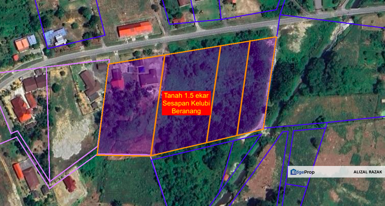 Tanah 1.5 ekar tepi jalan untuk dijual @ Sesapan Kelubi Beranang [Zoning Perumahan], Selangor, Beranang