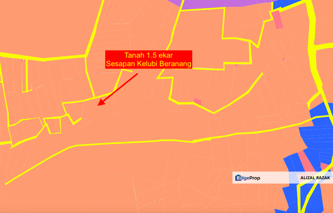 Tanah 1.5 ekar tepi jalan untuk dijual @ Sesapan Kelubi Beranang [Zoning Perumahan], Selangor, Beranang