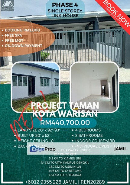 SPACIOUS LARGE NEW LAUNCH PROJECT KOTA WARISAN, Selangor, Sepang