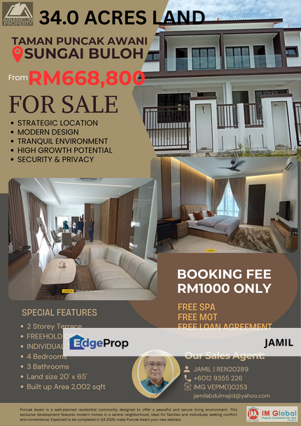 TAMAN PUNCAK AWANI SUNGAI BULOH 2-STOREY TERRACE , Selangor, Sungai Buloh