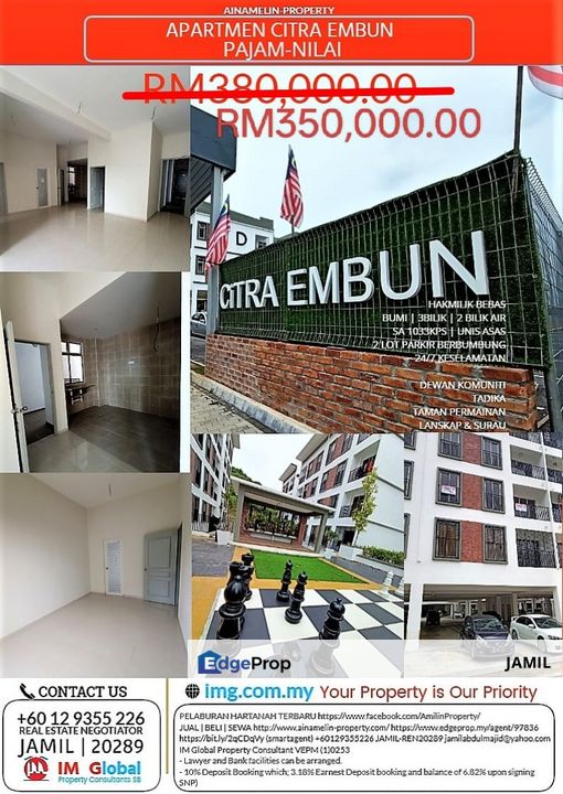 CITRA EMBUN FREEHOLD APARTMENT MANTIN FOR SALE, Negeri Sembilan, Mantin