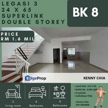 2 Storey Superlink Legasi 3 BK 8 Bandar Kinrara, Selangor, Bandar Kinrara Puchong