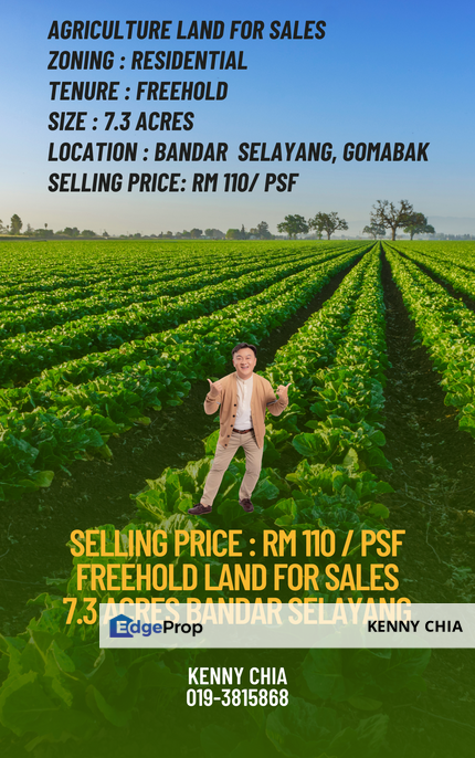7.3 Acres Freehold Land For Sales Selayang Gombak, Selangor, Batu Caves 