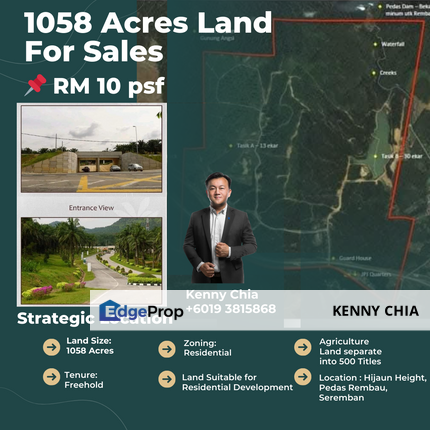 1058 Acres Land Pedas Rembau Seremban, Negeri Sembilan, Rembau